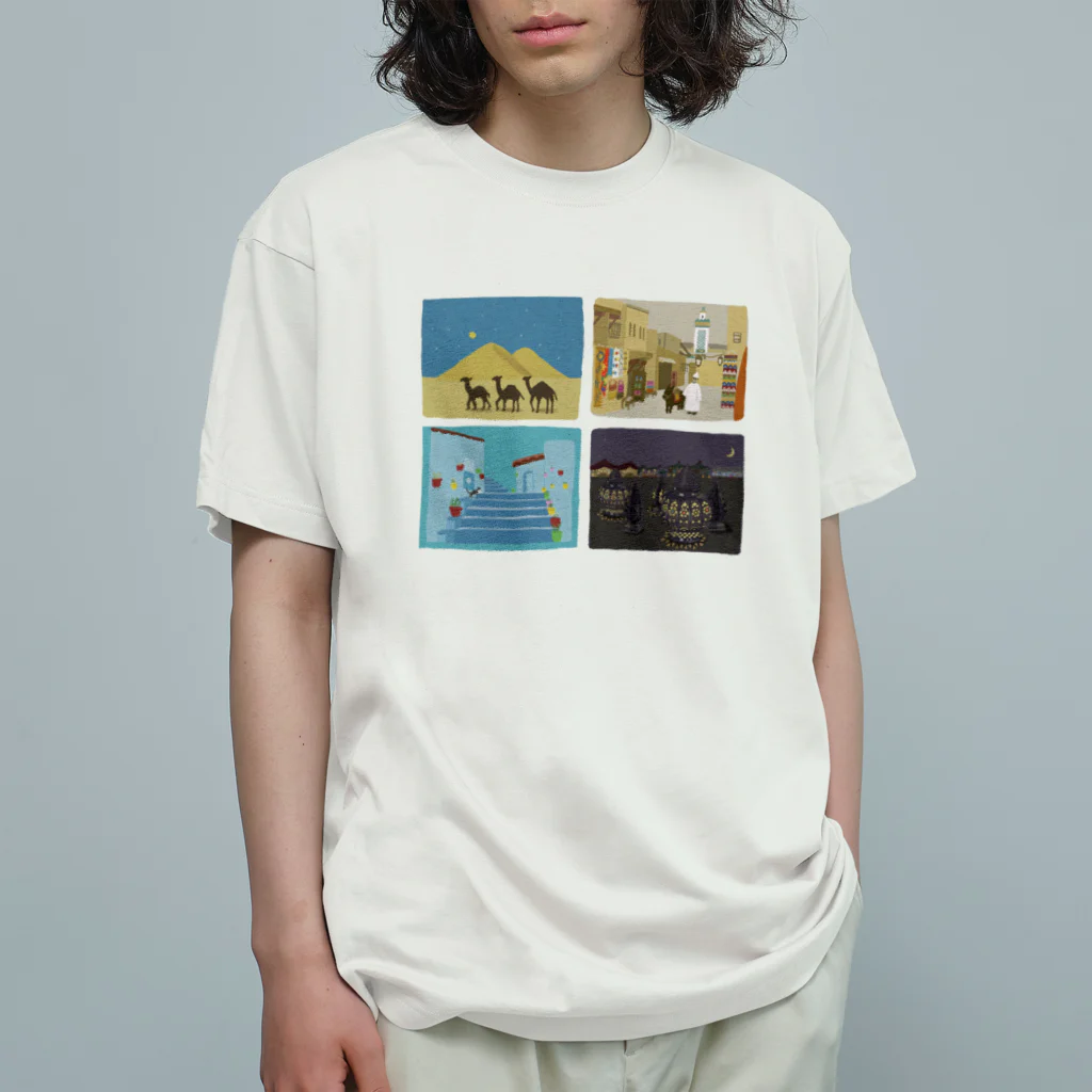 Sasas roomのMoroccoとともに生きる オーガニックコットンTシャツ