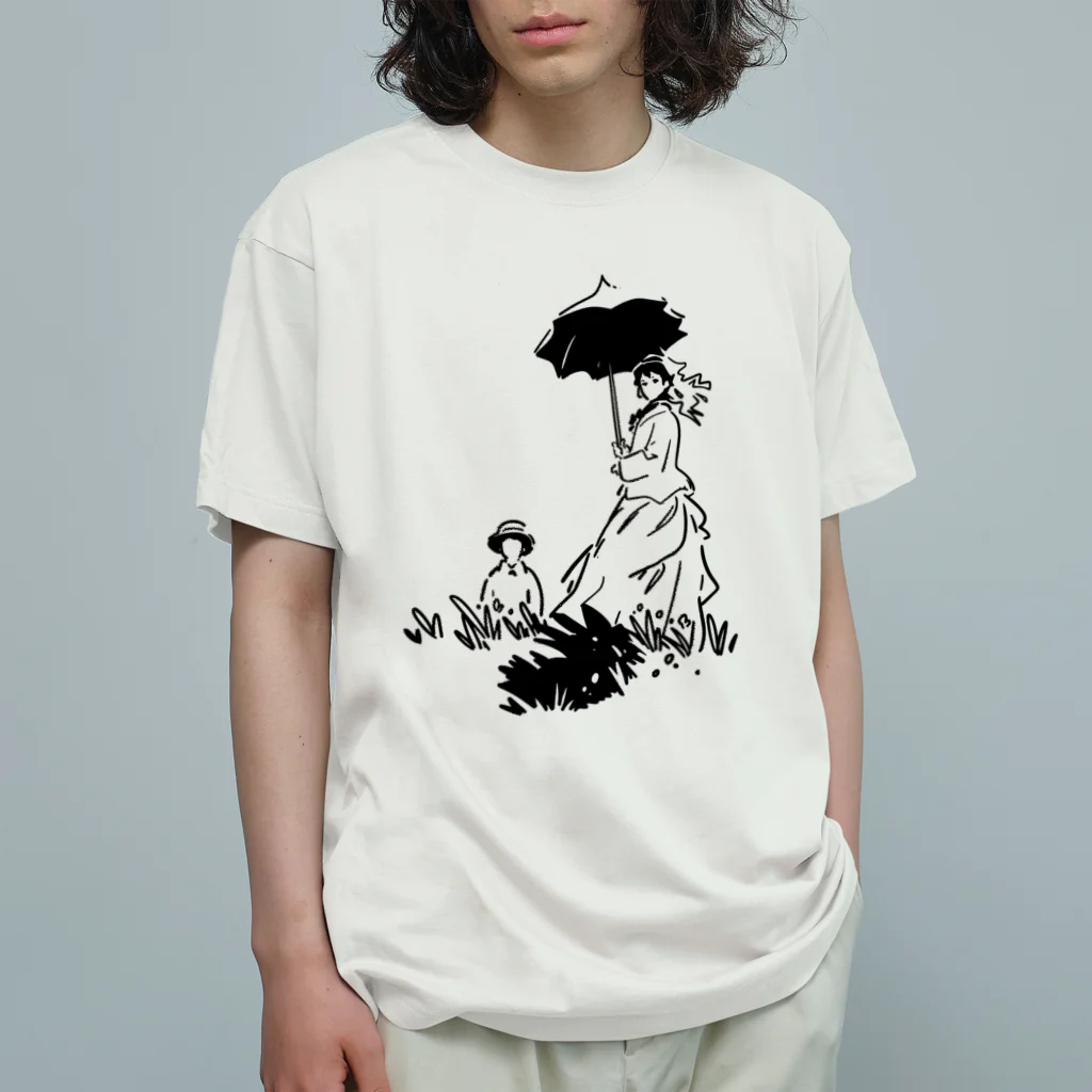 山形屋米店のクロード・モネ「日傘をさす女」 Organic Cotton T-Shirt