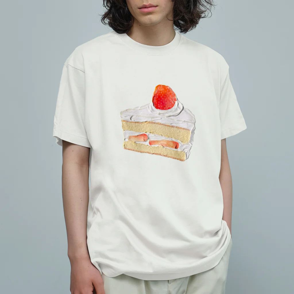 タカハシ商店のいちごのショートケーキ Organic Cotton T-Shirt