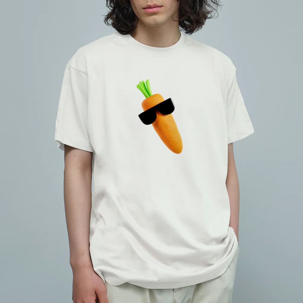 しゃけひめ🐟Shakehime👑3DfriendsのFunky Carrot!physical! オーガニックコットンTシャツ