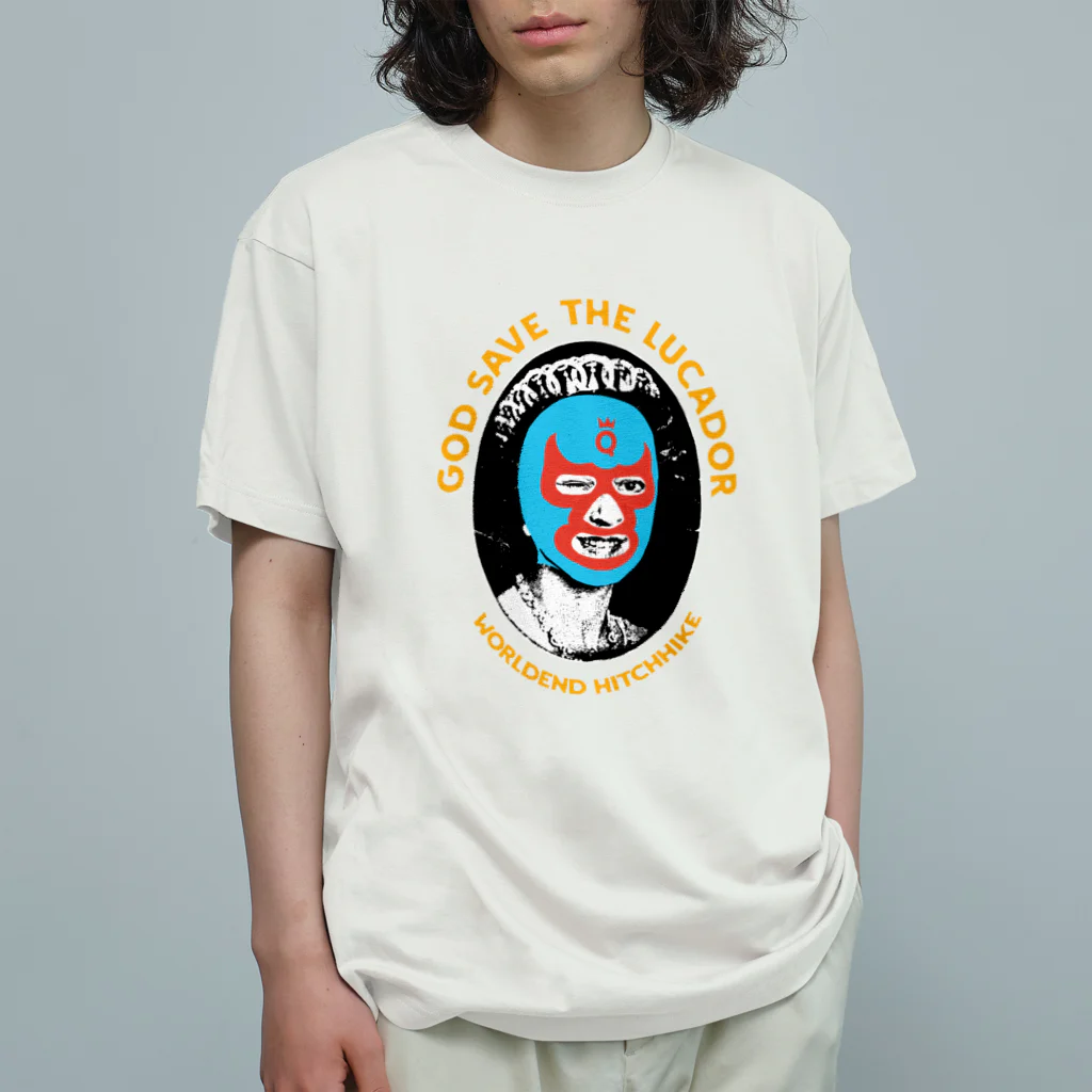 ワールドエンド ヒッチハイクのゴッド・セーブ・ザ・ルチャドール　GOD SAVE THE LUCHADOR Organic Cotton T-Shirt