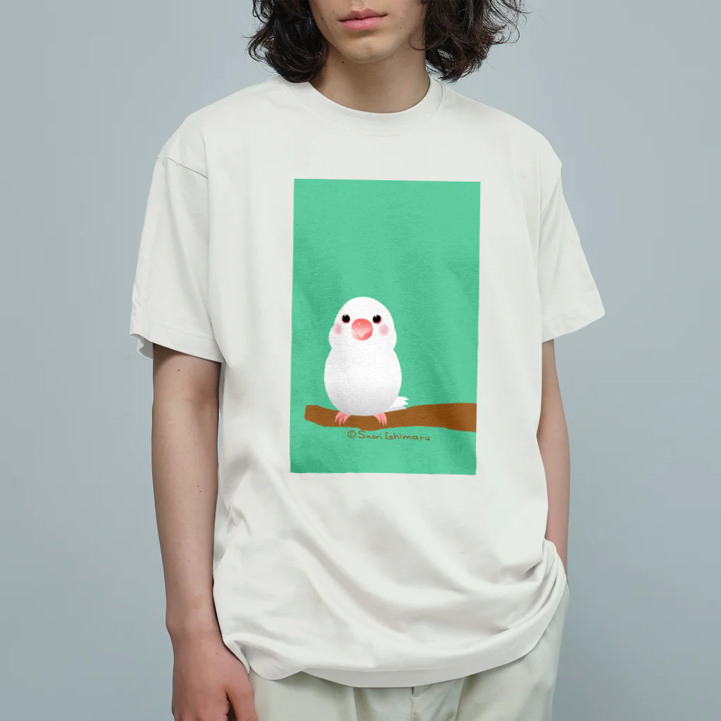 石丸沙織のポチャ白文鳥ちゃん オーガニックコットンTシャツ