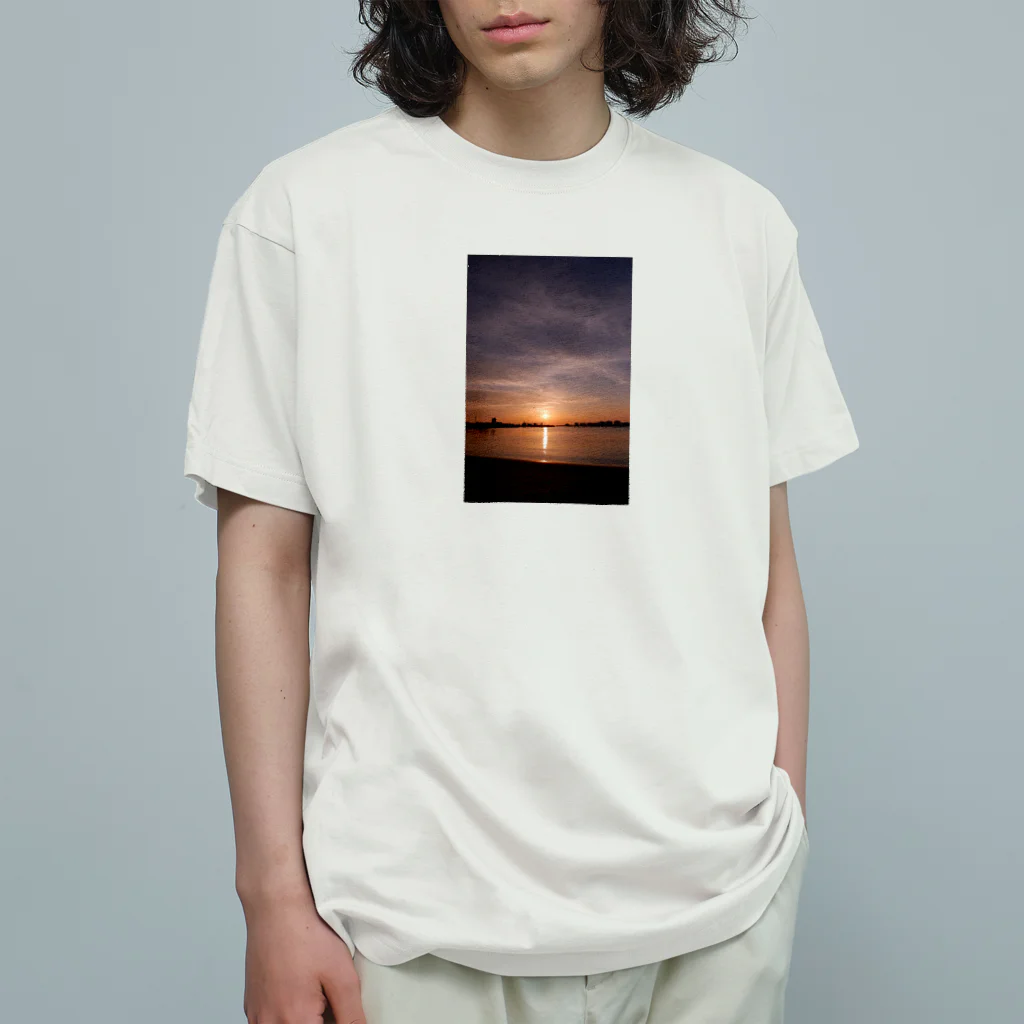 ちばLGBTQフレンズの癒しの夕陽 オーガニックコットンTシャツ