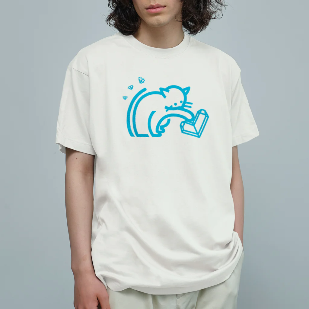 Cleavageの日本式双晶つんつんネコちゃーん Organic Cotton T-Shirt