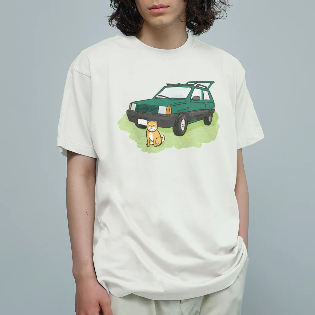 pandaticsの【緑】ぱんだといぬ Organic Cotton T-Shirt