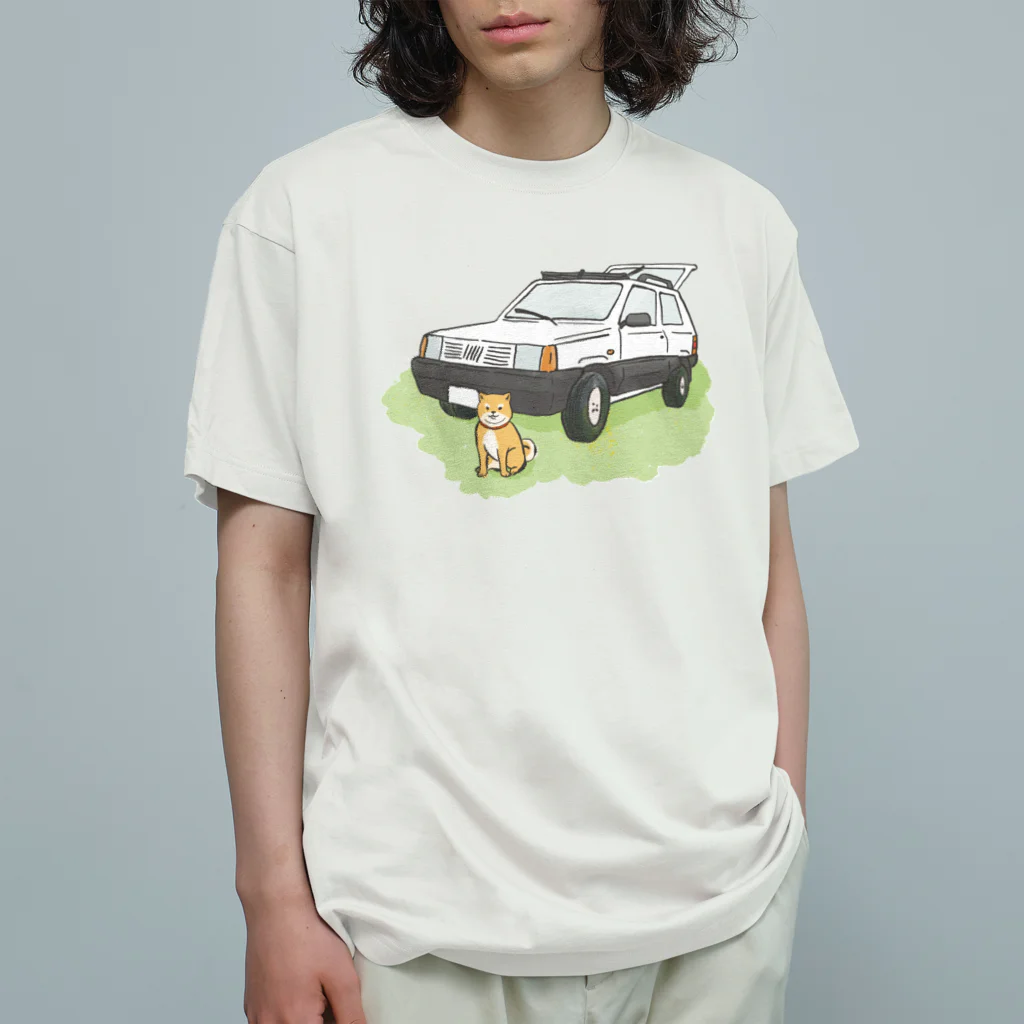 pandaticsの【白】ぱんだといぬ Organic Cotton T-Shirt