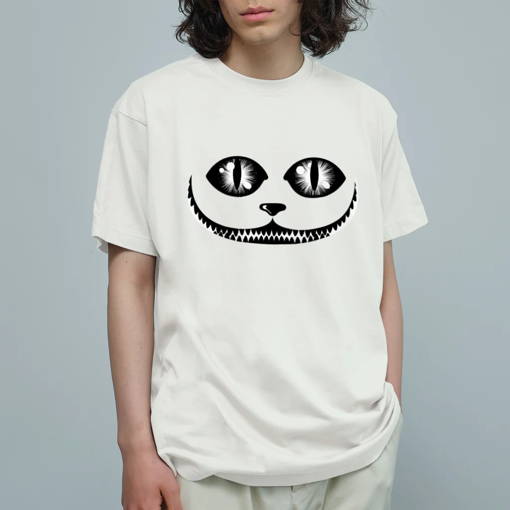 Cɐkeccooのニタニタ怖い?チェシャネコ(不思議の国のアリス) Organic Cotton T-Shirt