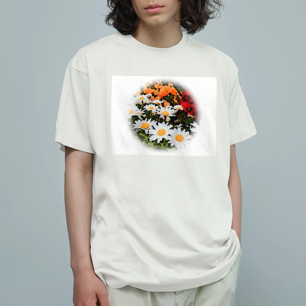 ⚜️Lily⚜️のFlower Garden 丸枠ver. オーガニックコットンTシャツ