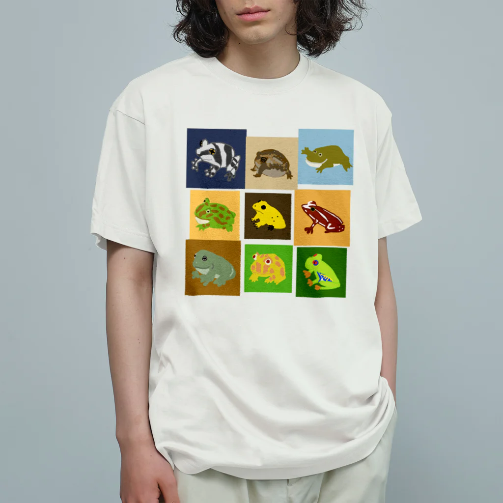 いきものや のの(本館)のカエルの集い Organic Cotton T-Shirt