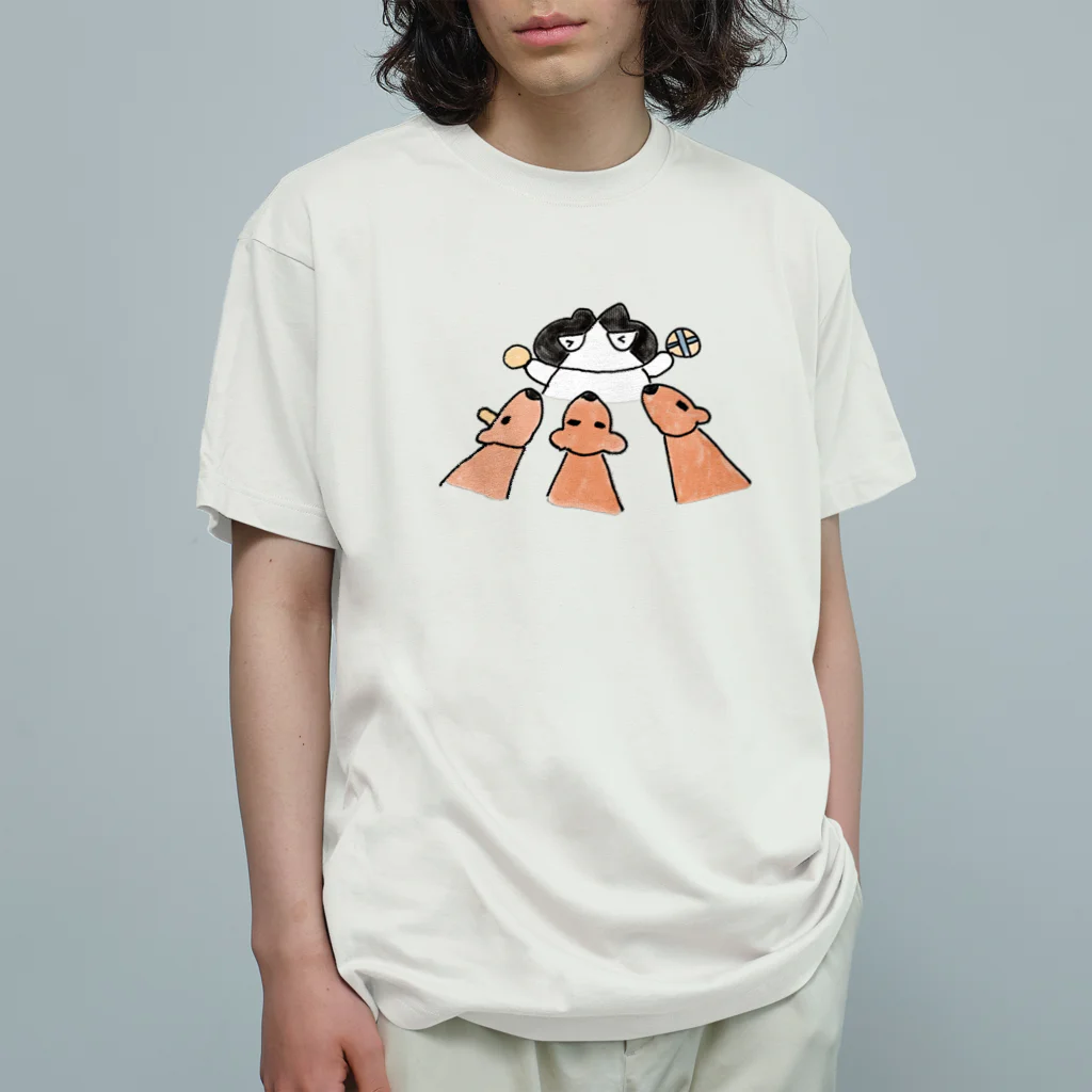 奈良のすごいタオル屋さん ときどき猫の副店長と鹿 Organic Cotton T-Shirt