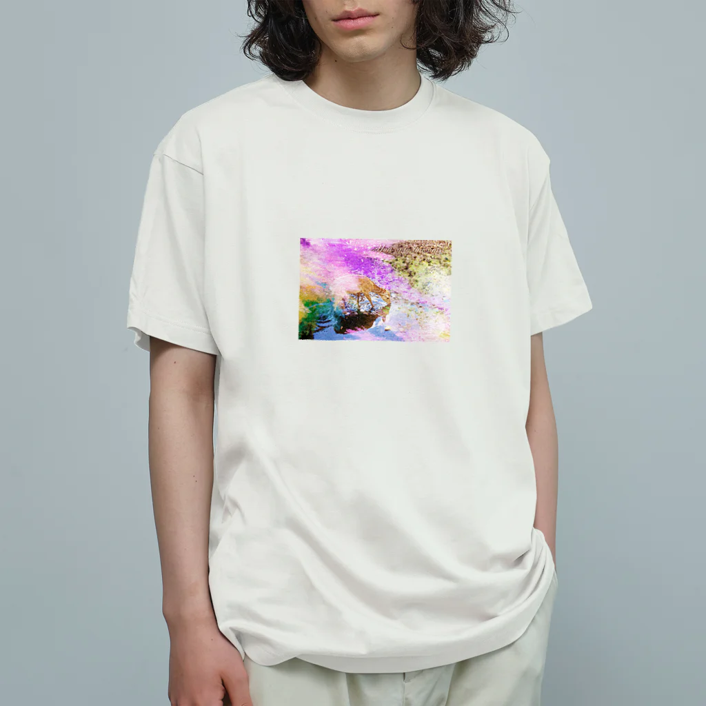 BEAUSAILの鹿 オーガニックコットンTシャツ