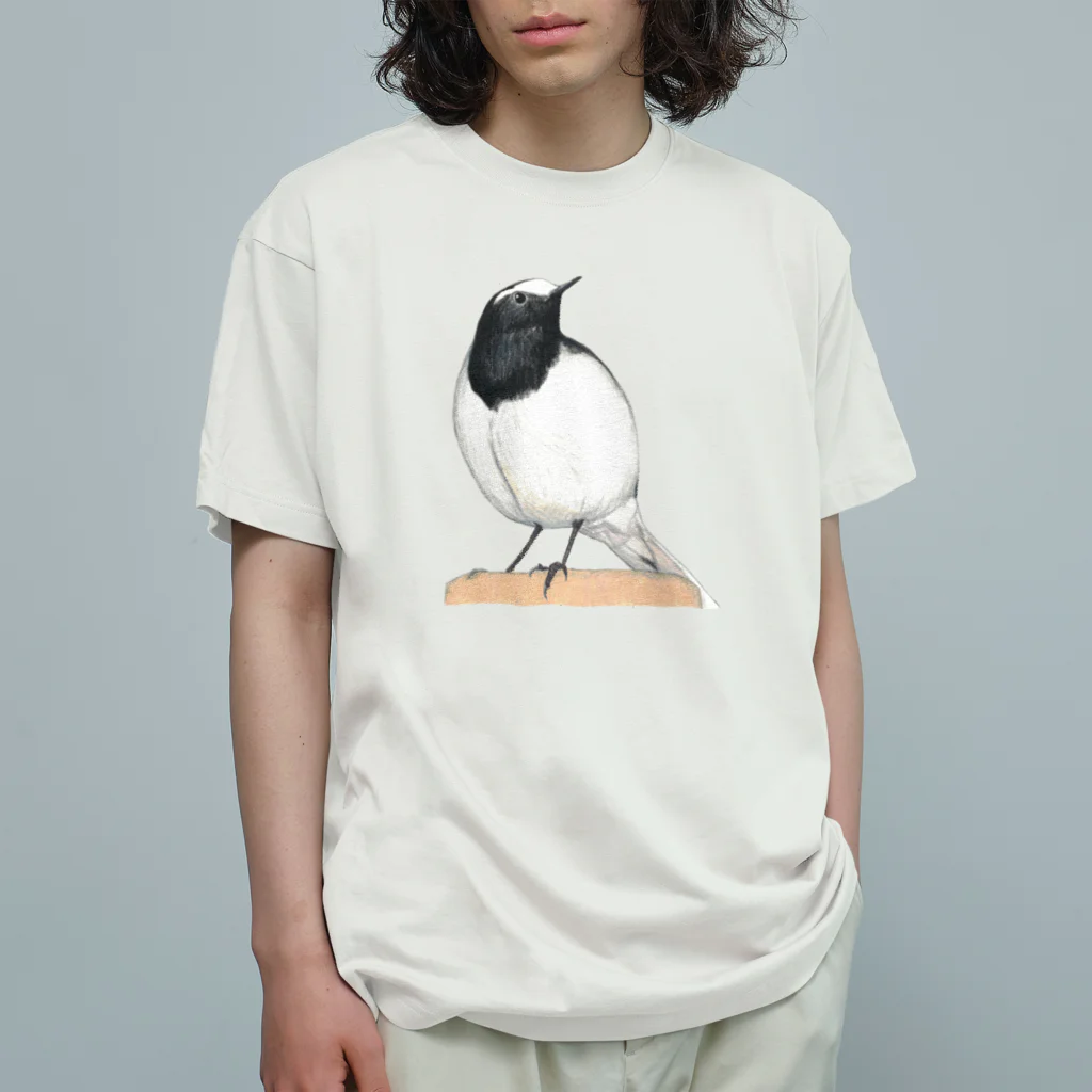 森図鑑の[森図鑑] セグロセキレイ Organic Cotton T-Shirt