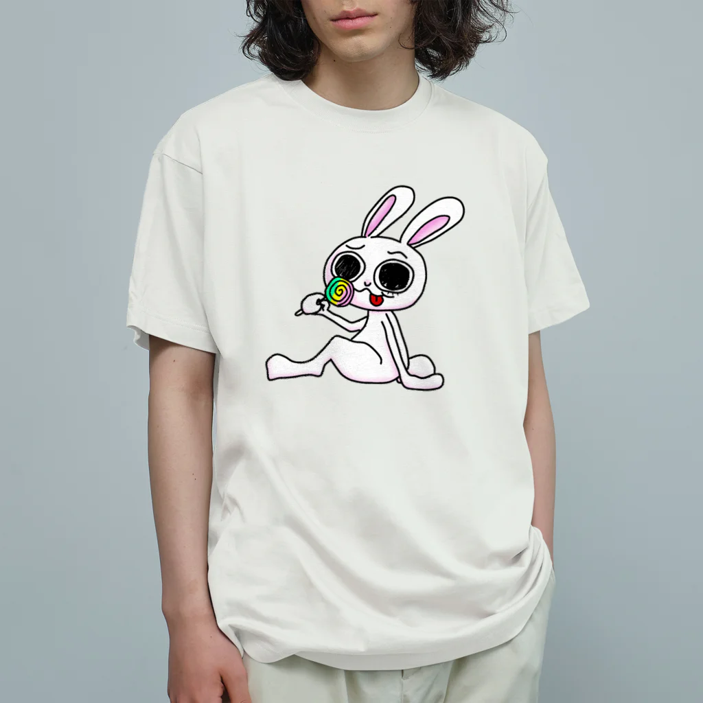 HIZZYのうさぎ先輩 オーガニックコットンTシャツ