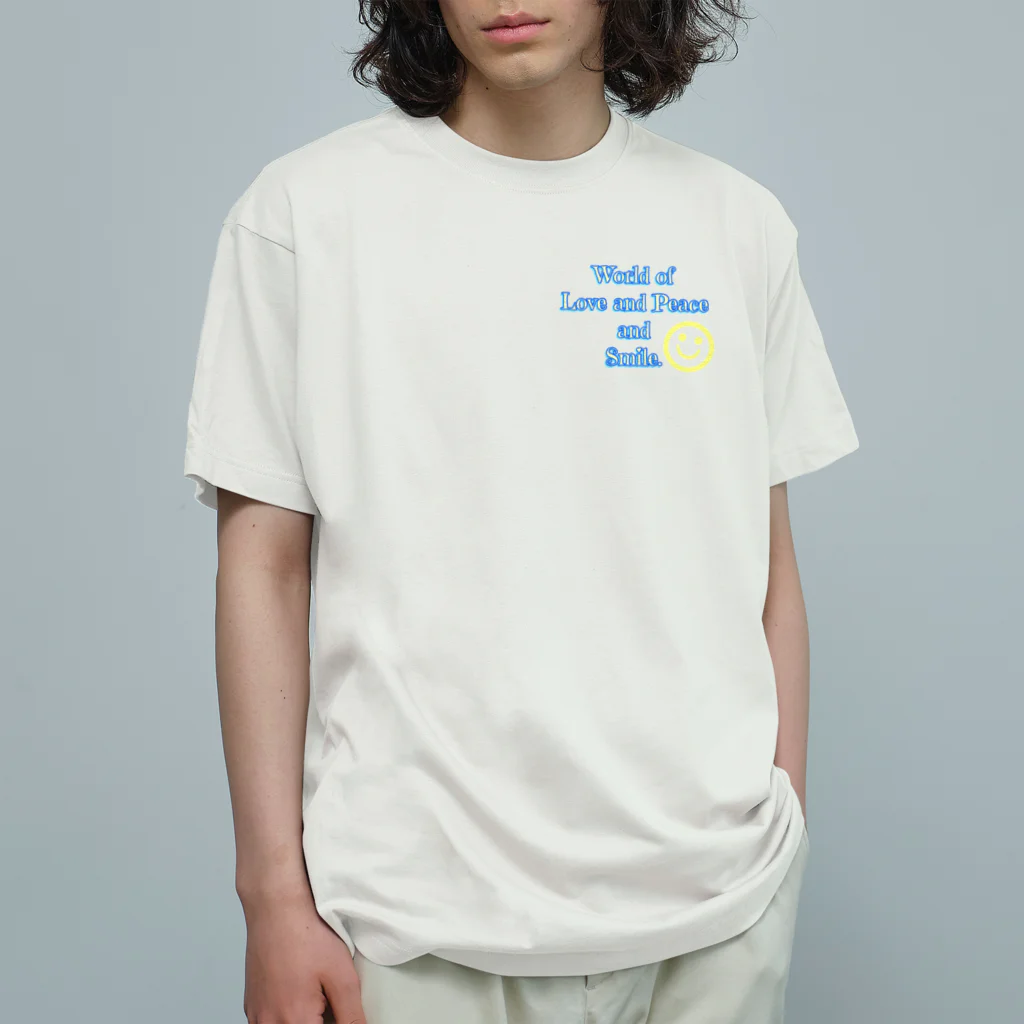 Mona♡ChirolのWorld of Love＆Peace＆SmileーBlue Vol.④－ Organic Cotton T-Shirt