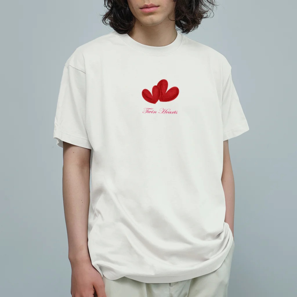 savannahのTwin Hearts Organic Cotton T-Shirt