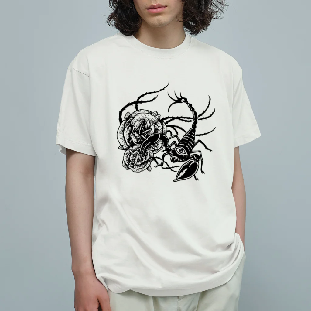 Alba spinaの砂漠の薔薇蠍 オーガニックコットンTシャツ