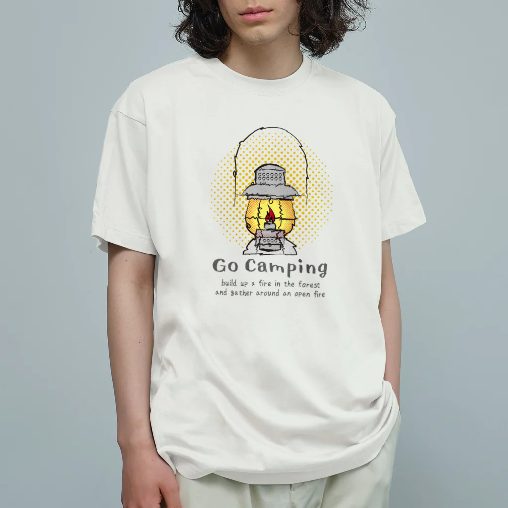 go campingのvintage lantern オーガニックコットンTシャツ