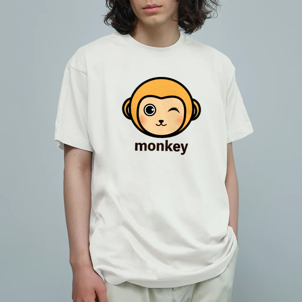 chicodeza by suzuriのお猿さんマーク オーガニックコットンTシャツ
