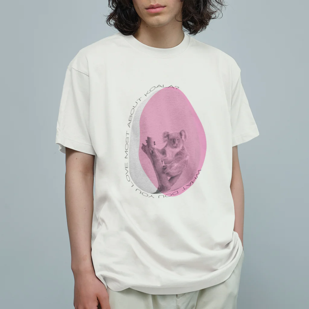 kanchan_koala_clubのコアラさんのたまご（ピーチいろ） オーガニックコットンTシャツ