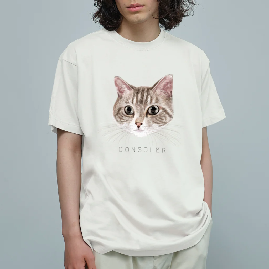 CONSOLER(コンソレ)のCONSOLER 猫 001  オーガニックコットンTシャツ