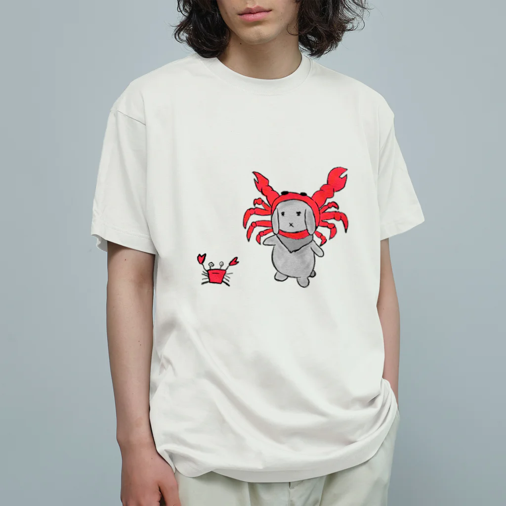 TAREMIMIのすばるとカニ オーガニックコットンTシャツ