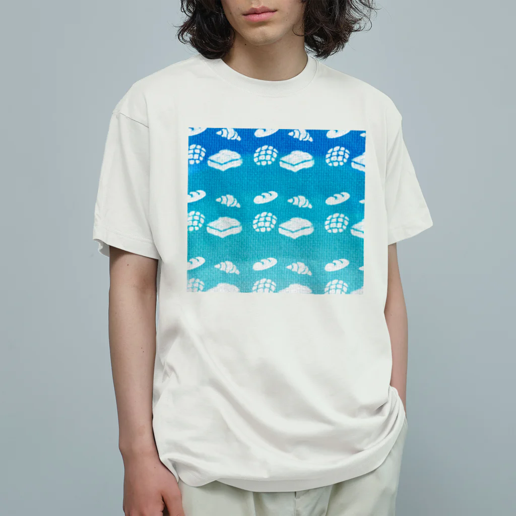 おにぎり堂の青空とパンの雲　キャンバスver. オーガニックコットンTシャツ