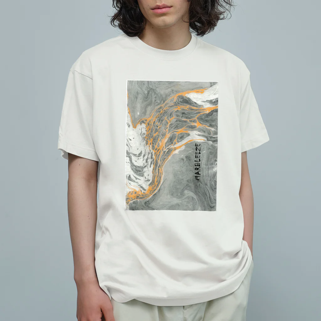 xxxyamachanのMARBLEIZE　縦書き Organic Cotton T-Shirt