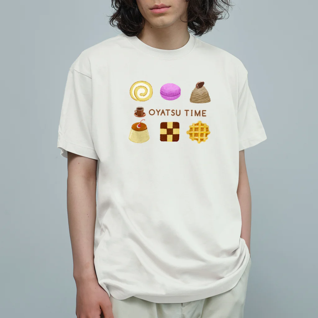 スロータイプ書店 Slowtype BooksのOYATSU TIME  洋菓子 並列配置  271 オーガニックコットンTシャツ