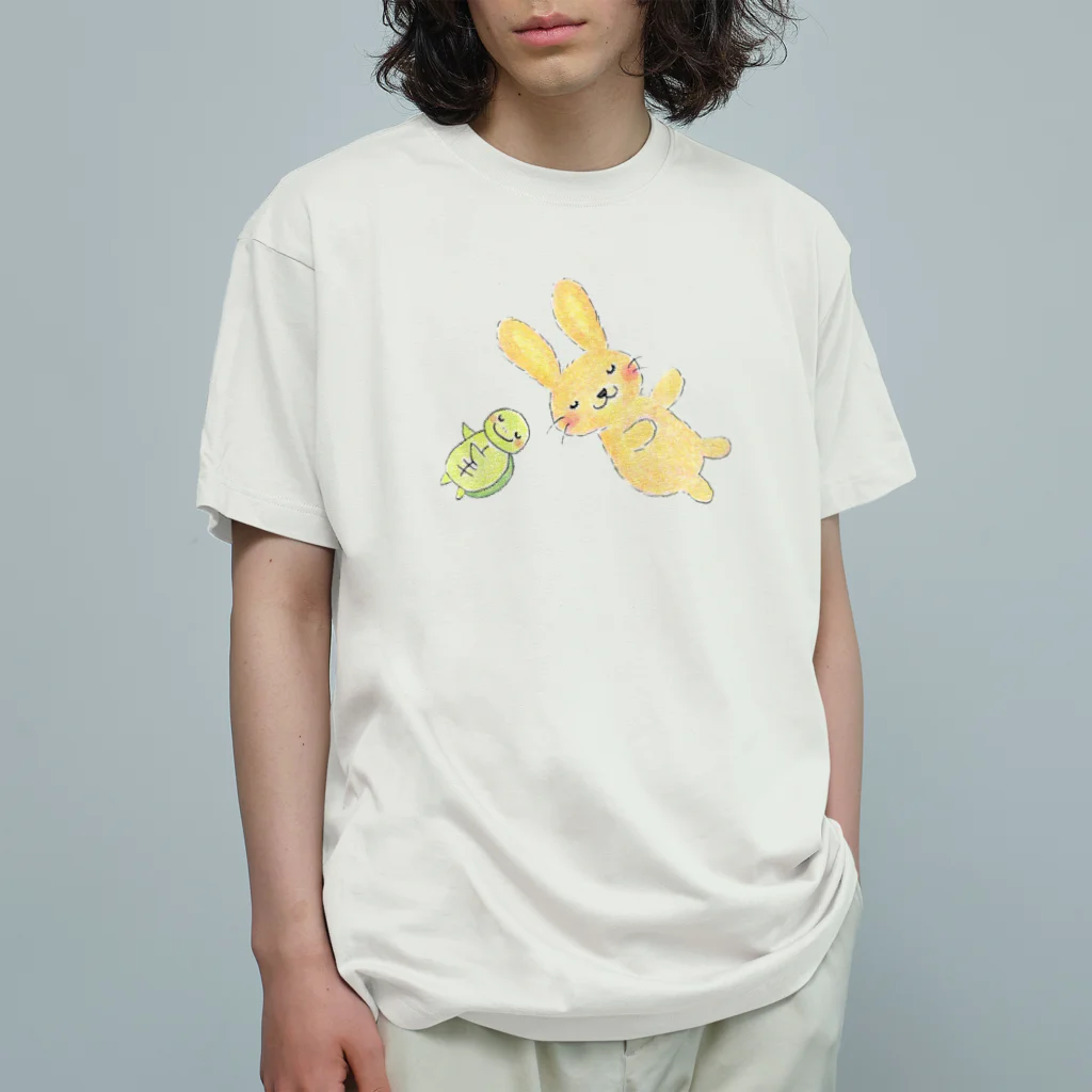 akiの比べることに疲れたうさぎとかめ Organic Cotton T-Shirt