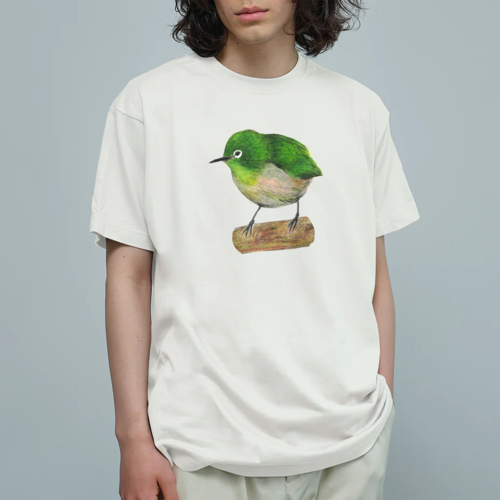 森図鑑の[森図鑑] メジロ オーガニックコットンTシャツ