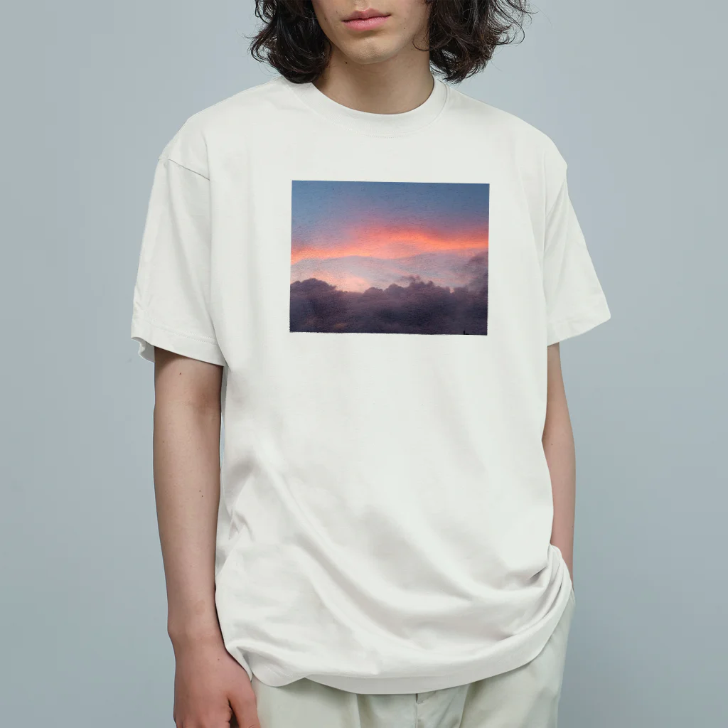 miss roseのオレンジがかった空 Organic Cotton T-Shirt