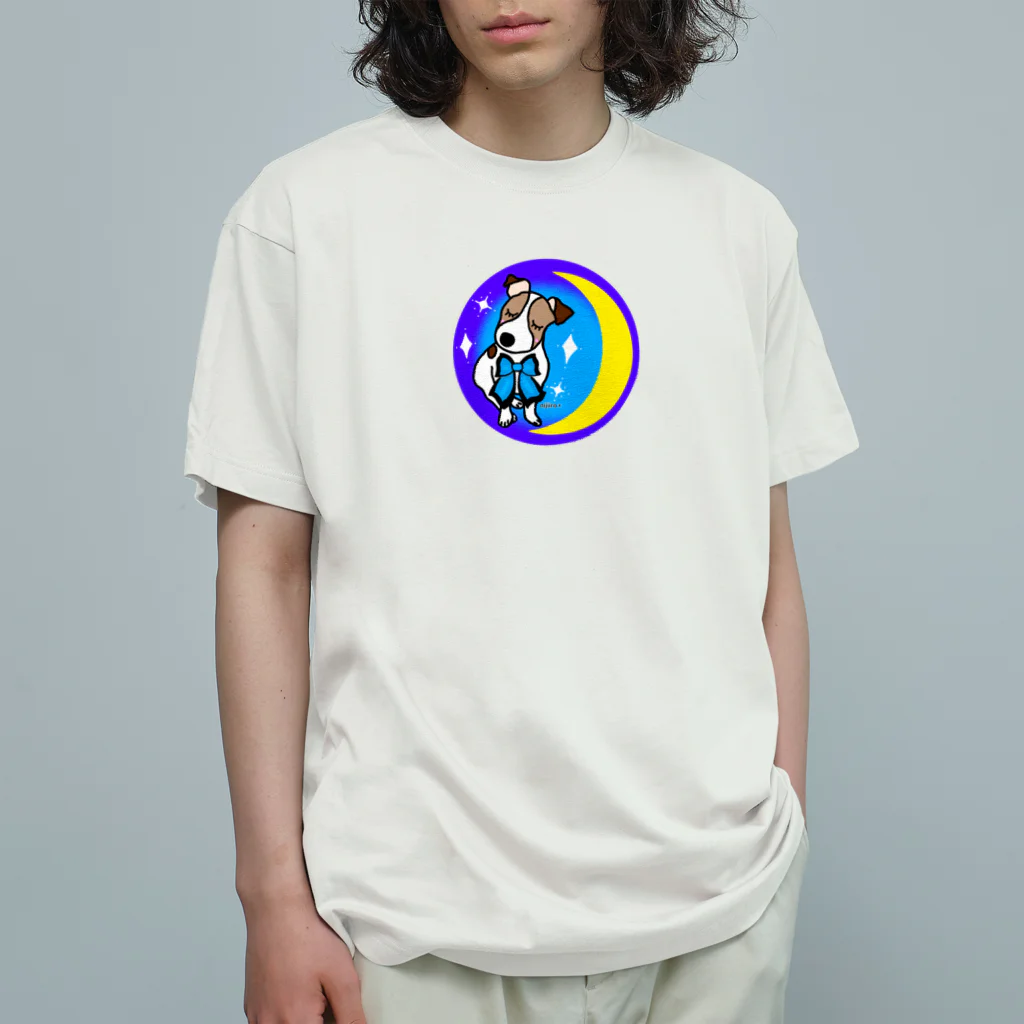 虹色PLUSの夢の国へ　ジャックラッセルテリア犬 Organic Cotton T-Shirt