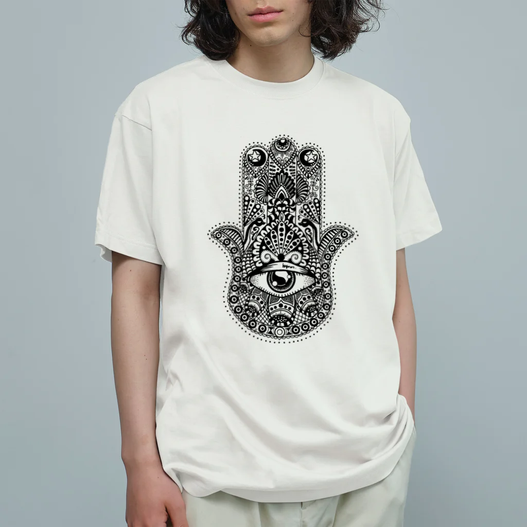 heymar のhamsa オーガニックコットンTシャツ