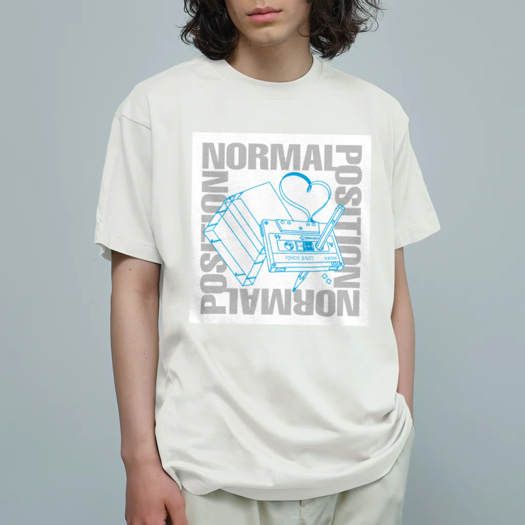 HBの鉛筆+のカセットテープ _NORMAL POSITION Organic Cotton T-Shirt