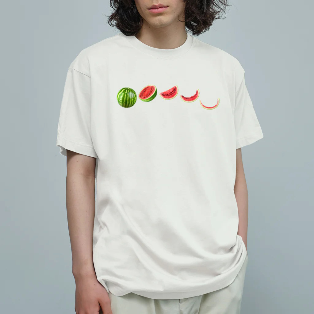 ☀️ひなたぼっくすの🍉スイカの満ち欠け(写真) Organic Cotton T-Shirt