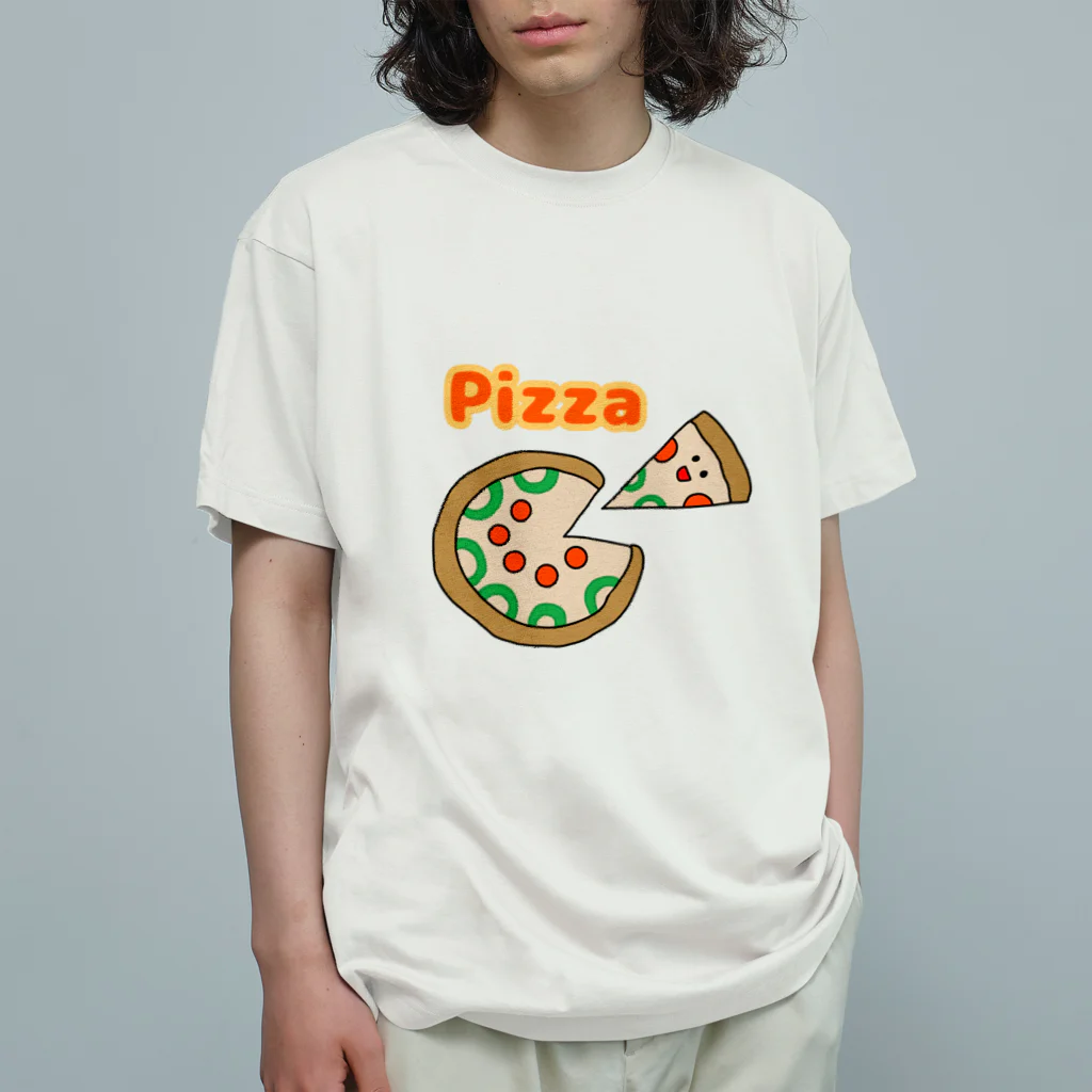 mocha_jasmine_shopの美味しいピザが食べたいな オーガニックコットンTシャツ