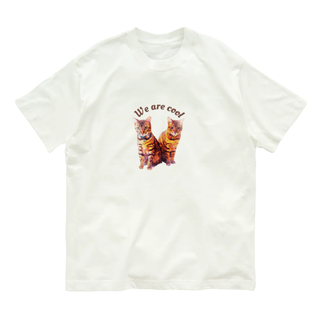 にゃんたまHOUSEのニコノア「僕達イケメン」 유기농 코튼 티셔츠