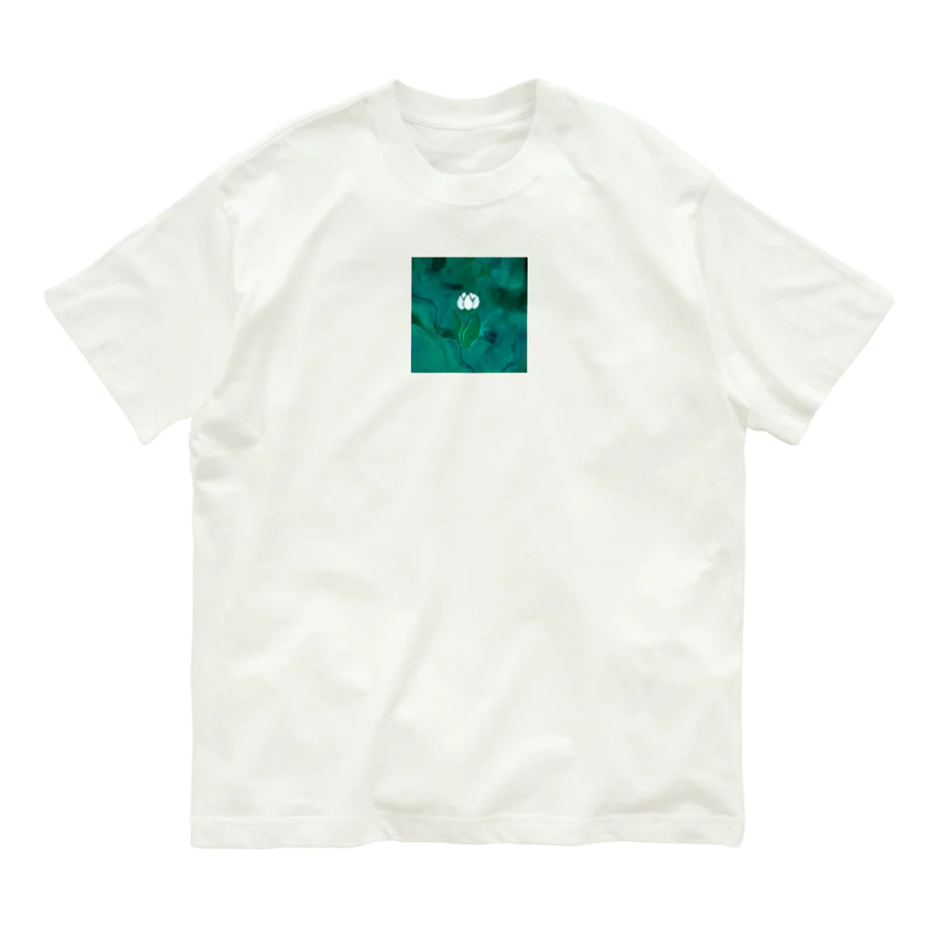 一色に統一できなくて白の睡蓮のようなチューリップ Organic Cotton T-Shirt
