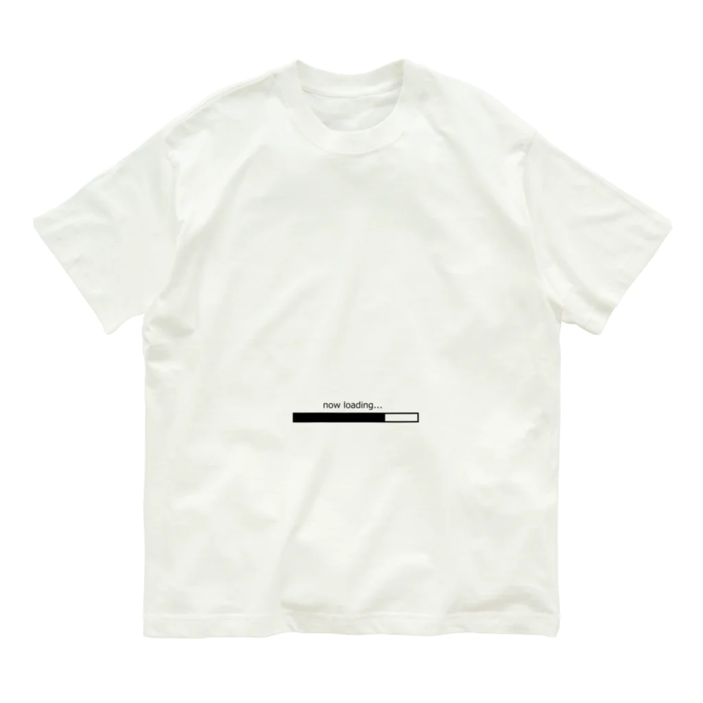 imoseのnow loading...(黒文字) オーガニックコットンTシャツ