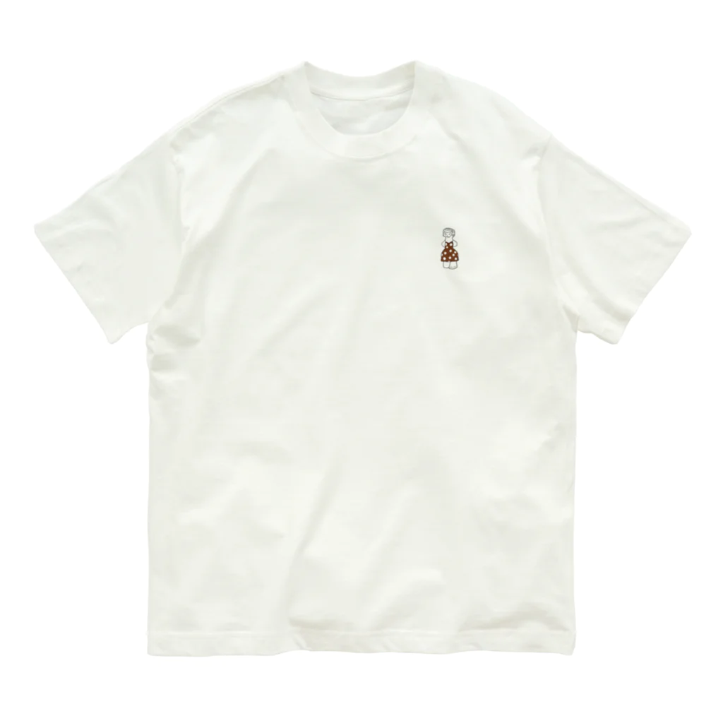 空社　ku-syaのJyo-mon ワンピースを着た縄文ヴィーナス（ブラウン） Organic Cotton T-Shirt