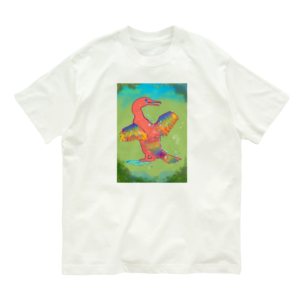 100 Papageno Storyの飛べない鳥のかけるん オーガニックコットンTシャツ