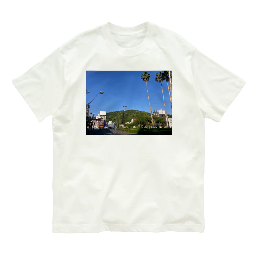 眉山ライブカメラの「今朝の徳島市眉山」（KESA NO BIZAN（Tシャツ オーガニックコットンTシャツ