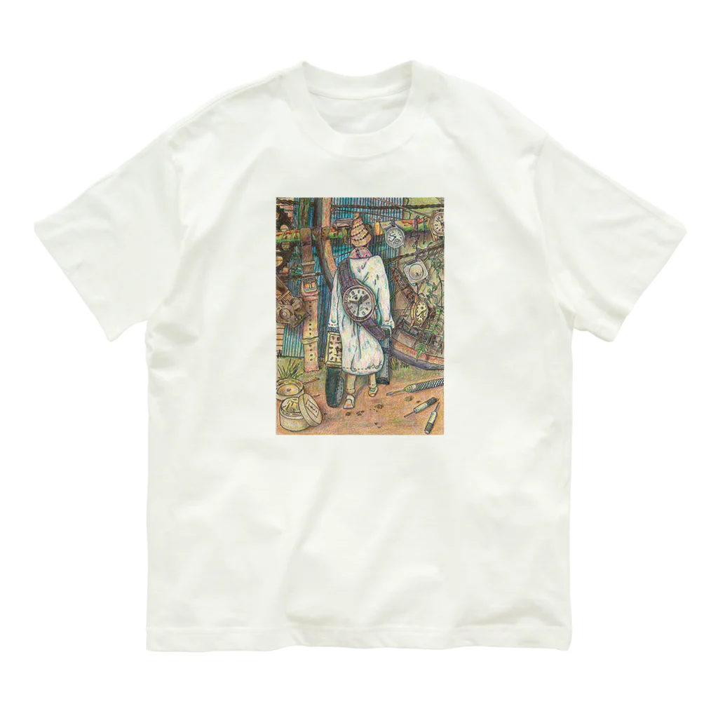 ブルーウォッチの時計少女 Organic Cotton T-Shirt