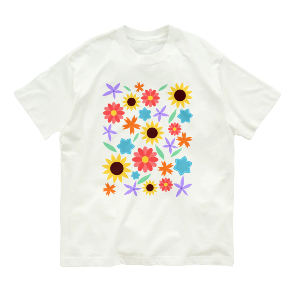 A33のレインボープライド　フラワー Organic Cotton T-Shirt