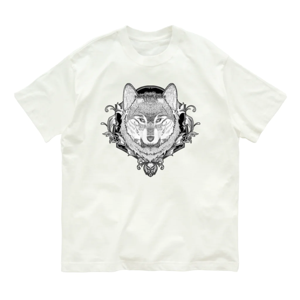 𝙽𝚘 𝚁𝚘𝚜𝚎 𝚆𝚒𝚝𝚑𝚘𝚞𝚝 𝙰 𝚃𝚑𝚘𝚛𝚗.のwolf オーガニックコットンTシャツ