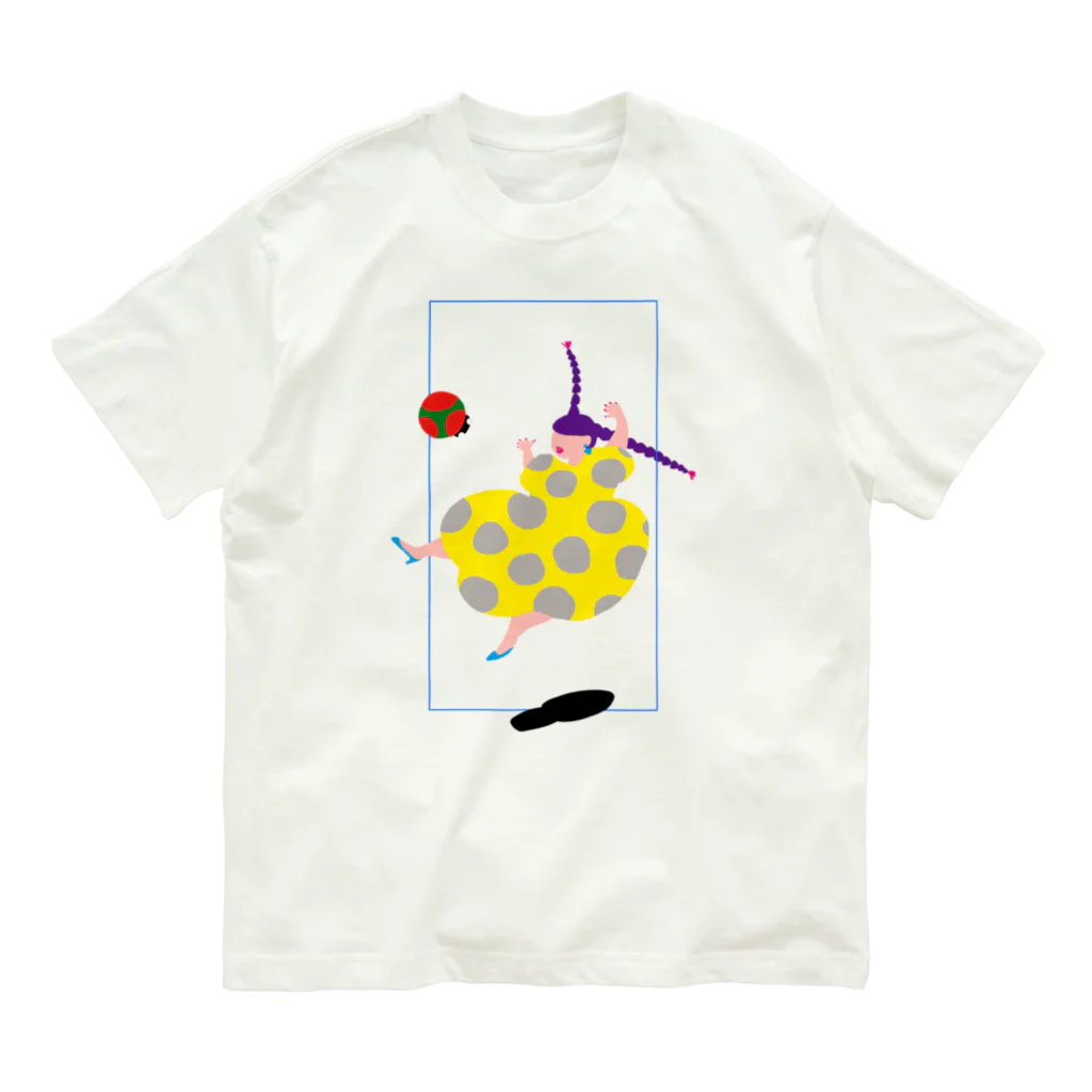 fig-treeの水玉の女02 オーガニックコットンTシャツ