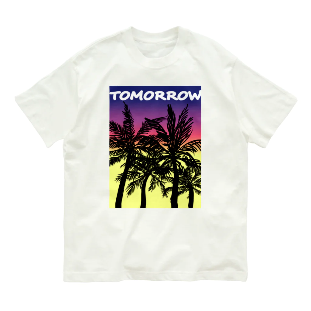 ラクガキ工房のTOMORROW オーガニックコットンTシャツ