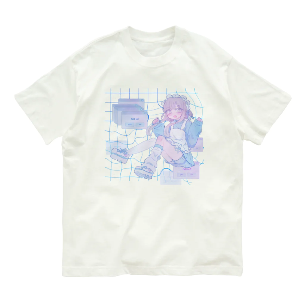 あくむ病院のfall in clear（ゆめかわいいトリップ） オーガニックコットンTシャツ