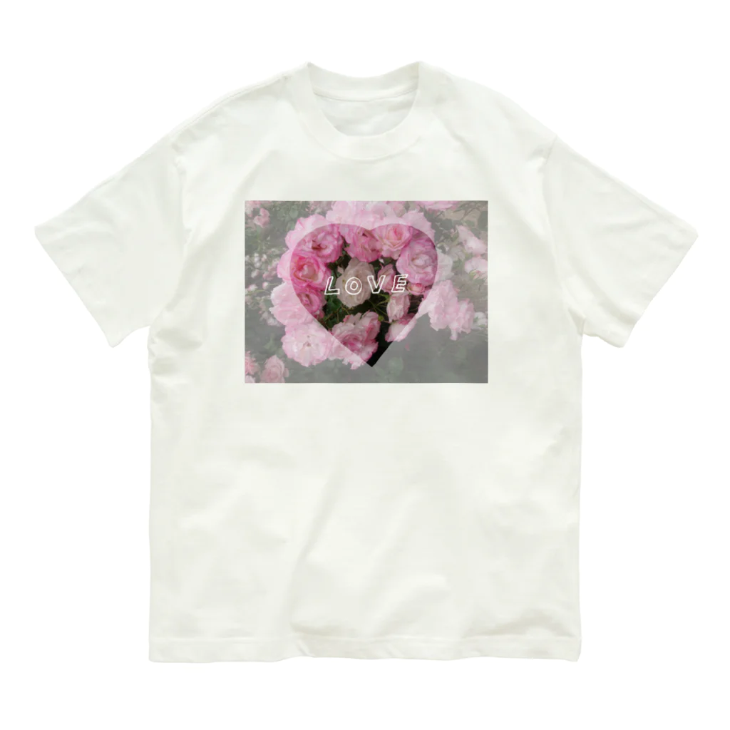 』Always Keep Sunshine in your heart🌻の薔薇の花はお好き？？ Organic Cotton T-Shirt