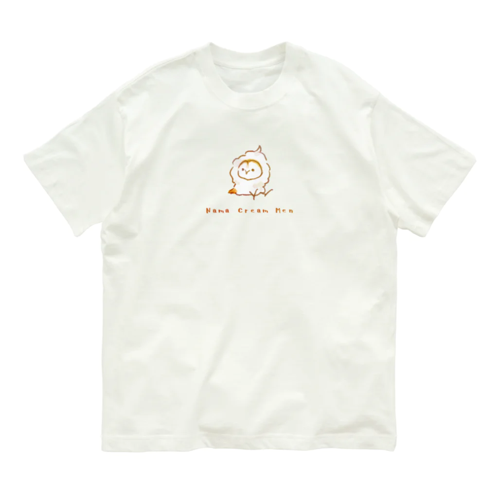 mokumokukの生クリームメン オーガニックコットンTシャツ